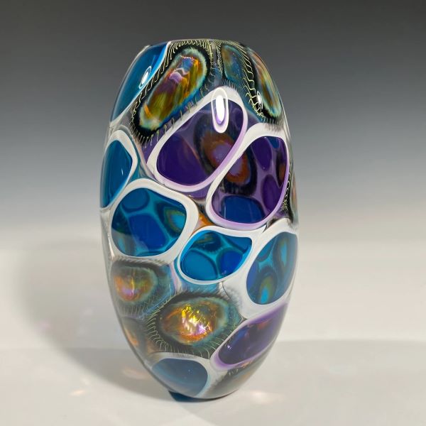 Anemone Windows Vase, art glass by John Gibbons
