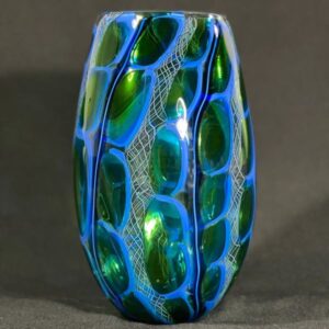 Tidepool Green Anemone Vase , art glass by John Gibbons