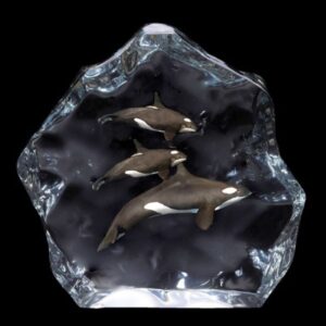 Northern Paradise - Orca Whales Sculpture by Artist Kitty Cantrell