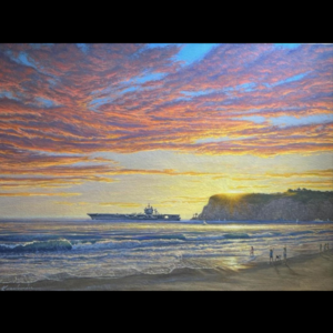 "Evening Departure: CVN 72" Enhanced Giclee/Canvas