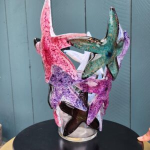 "Starfish Cluster Amethyst Green" 11" H See Video.