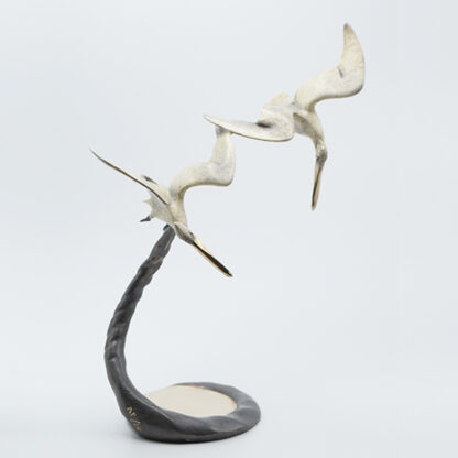 "Double Diving Pelicans" (10"H)