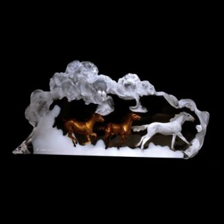 Prairie Storm- Horses Sculpture by Artist Kitty Cantrell